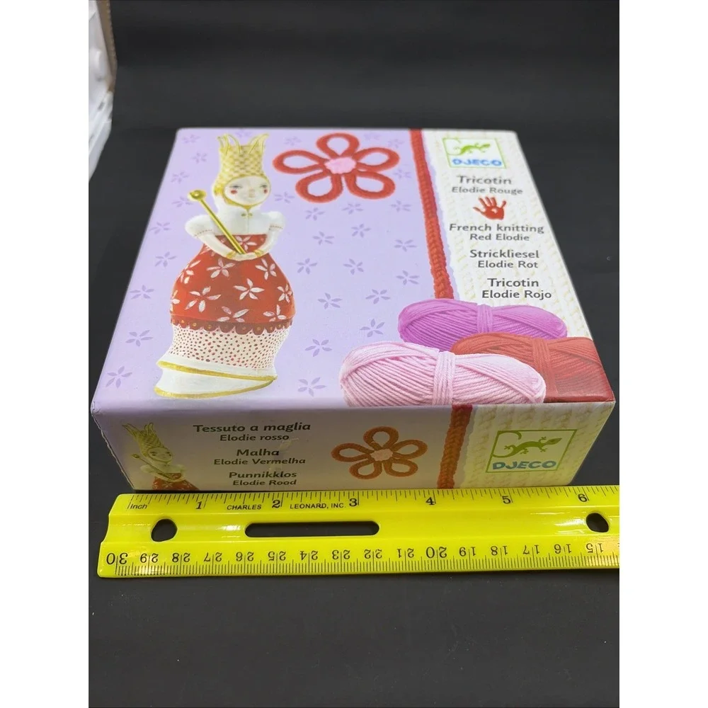 Tricotin Djeco French Knitting Princess Elodie Rouge Ages 7-13 Designed France